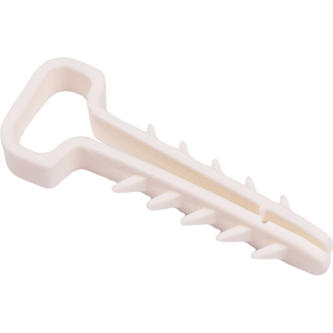 Дюбель-хомут JAZZWAY 5054943 PCD-F 06х12-45-100WH для плоского кабеля PA6,6 бел. (уп.100шт)